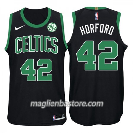 Maglia NBA Boston Celtics Al Horford 42 Nike 2017-18 Nero Swingman - Uomo
